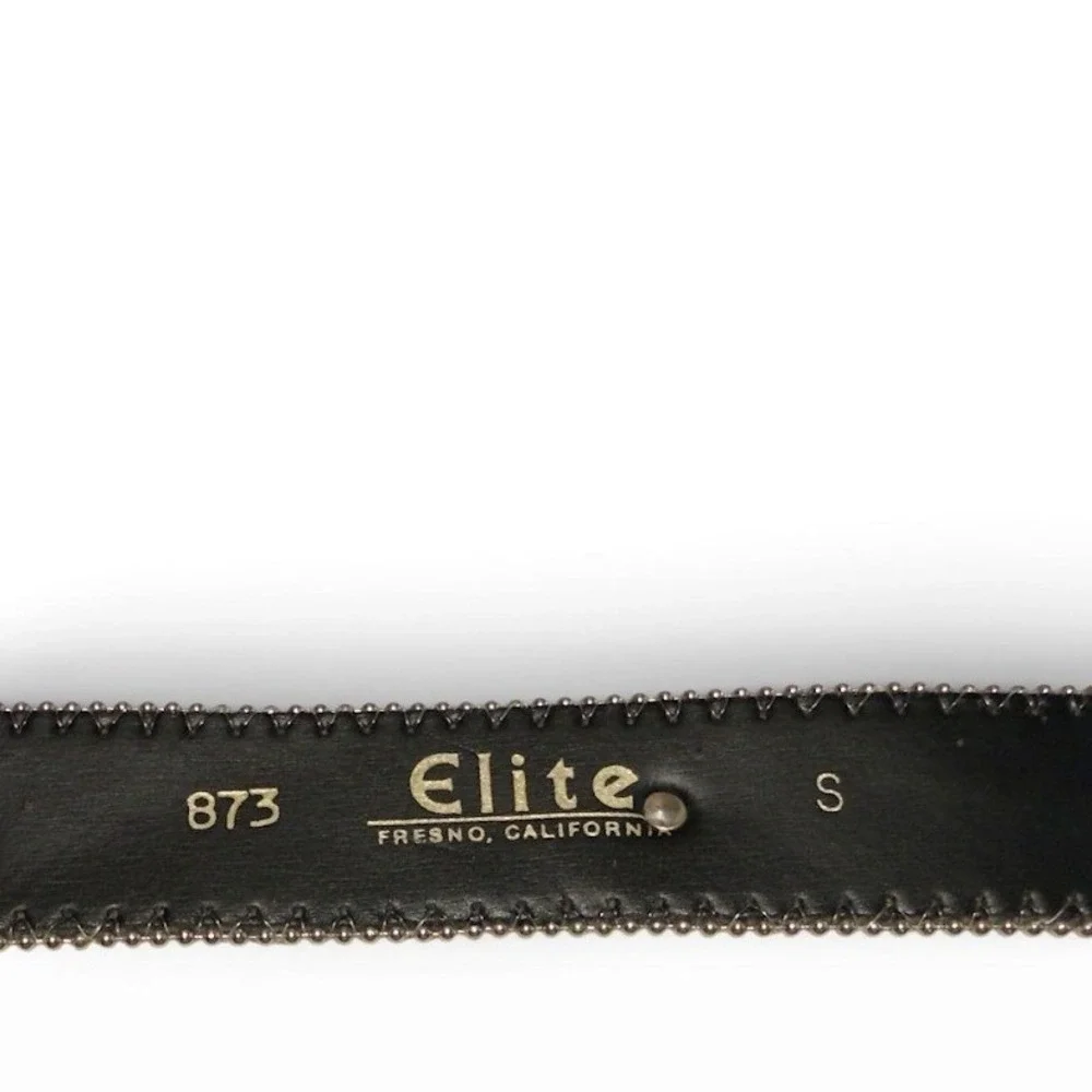 Elite Belt Womens S Gold Silver Snakeskin Crystal Concho Western Cowgirl USA